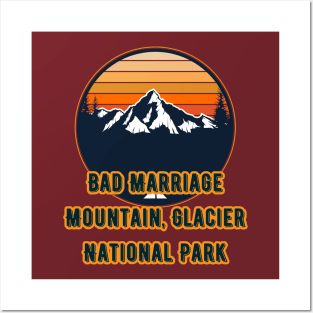 Bad Marriage Mountain, Glacier National Park Posters and Art